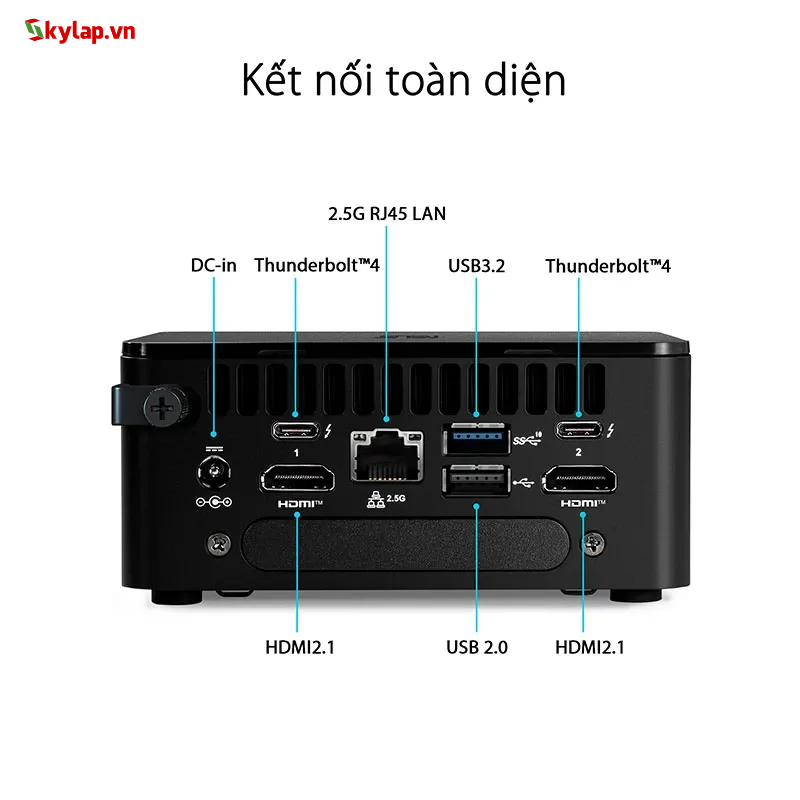 Mini PC ASUS NUC13 PRO Tall RNUC13ANHH500000I / i5-13420H / 2xDDR4-3200 / 3xNVMe, SATA - Xuất hình: HDMI, Thunderbolt