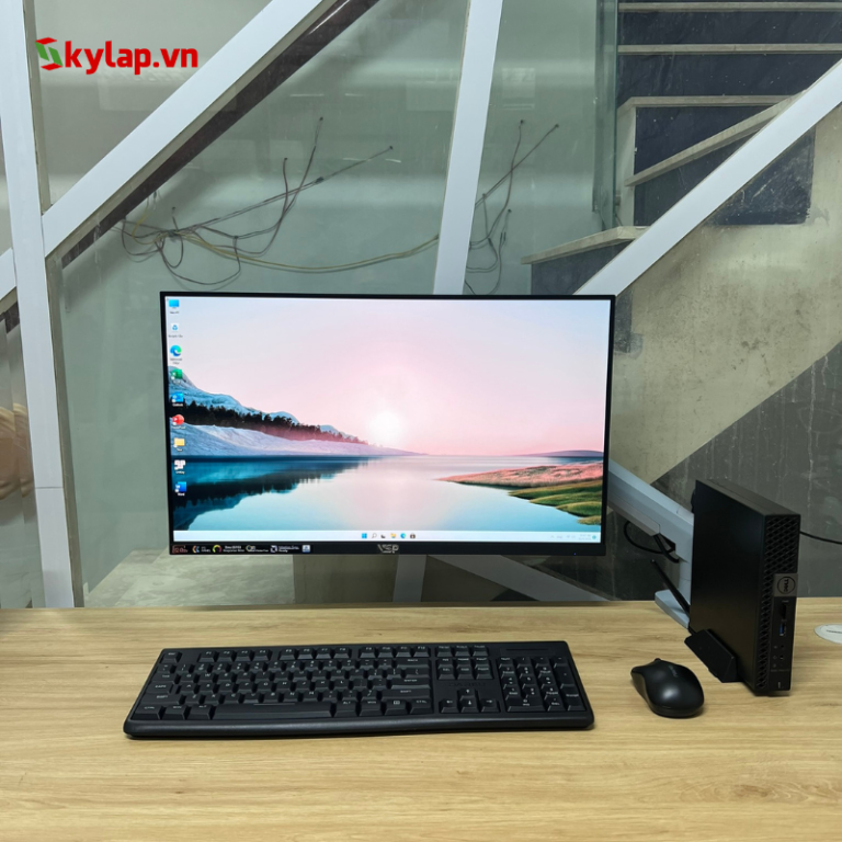 Combo Mini PC Dell Optiplex 5050 cũ kèm màn hình 24 inch, bàn phím, chuột